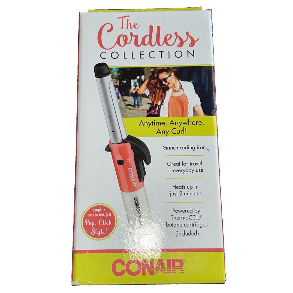 Conair Thermacell The Cordless Collection 5/8" Curling Iron Hair Portal Travel